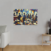 Old Time Expressionist European Cafe Artwork Canvas