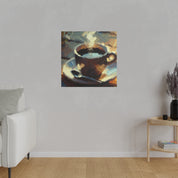 Quiet Morning Rustic Cafe Wall Decor Coffee Painting Canvas