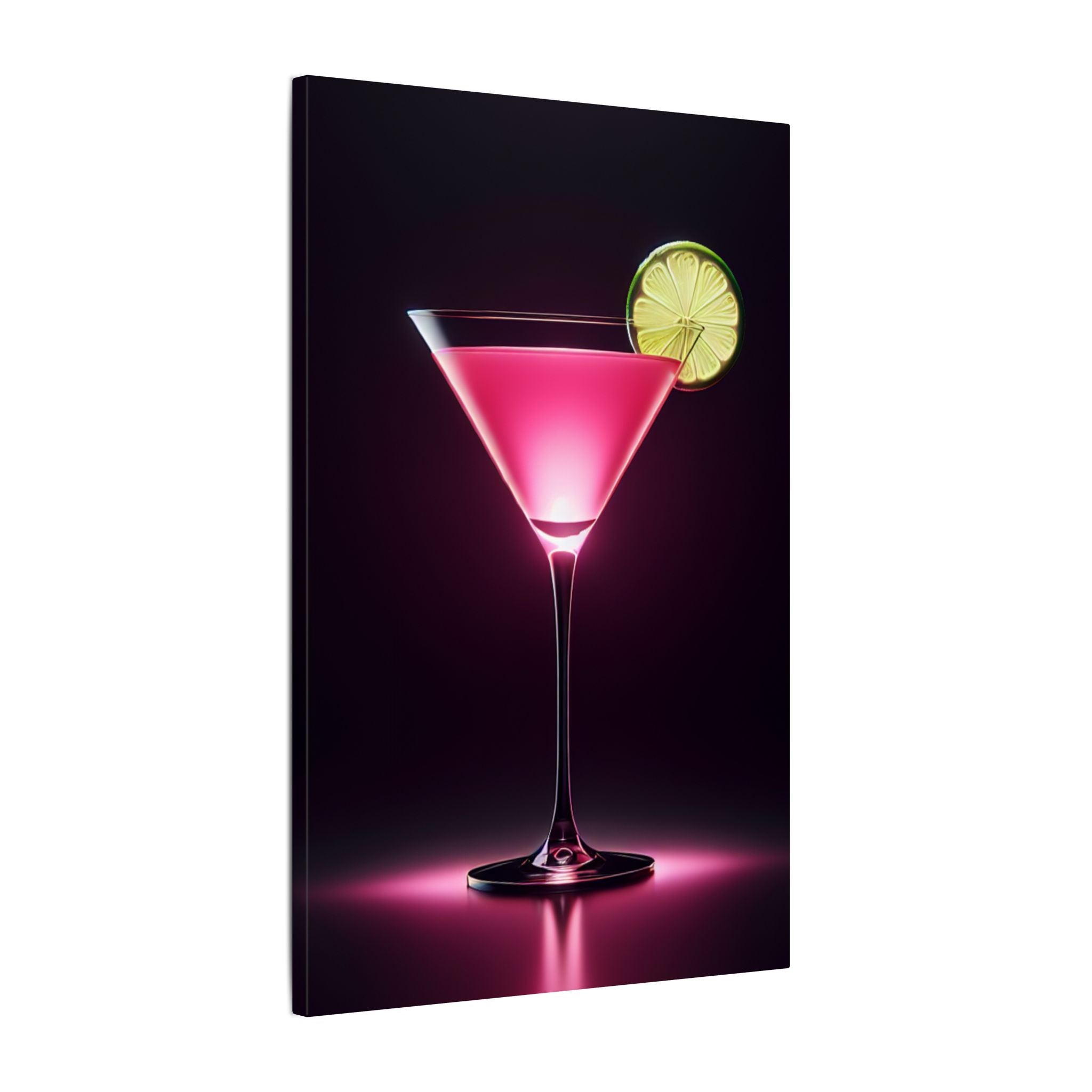 Glowing Cosmopolitan Cocktail Canvas