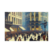 Parisian Palette Symphony Vintage  French Street Painting Canvas