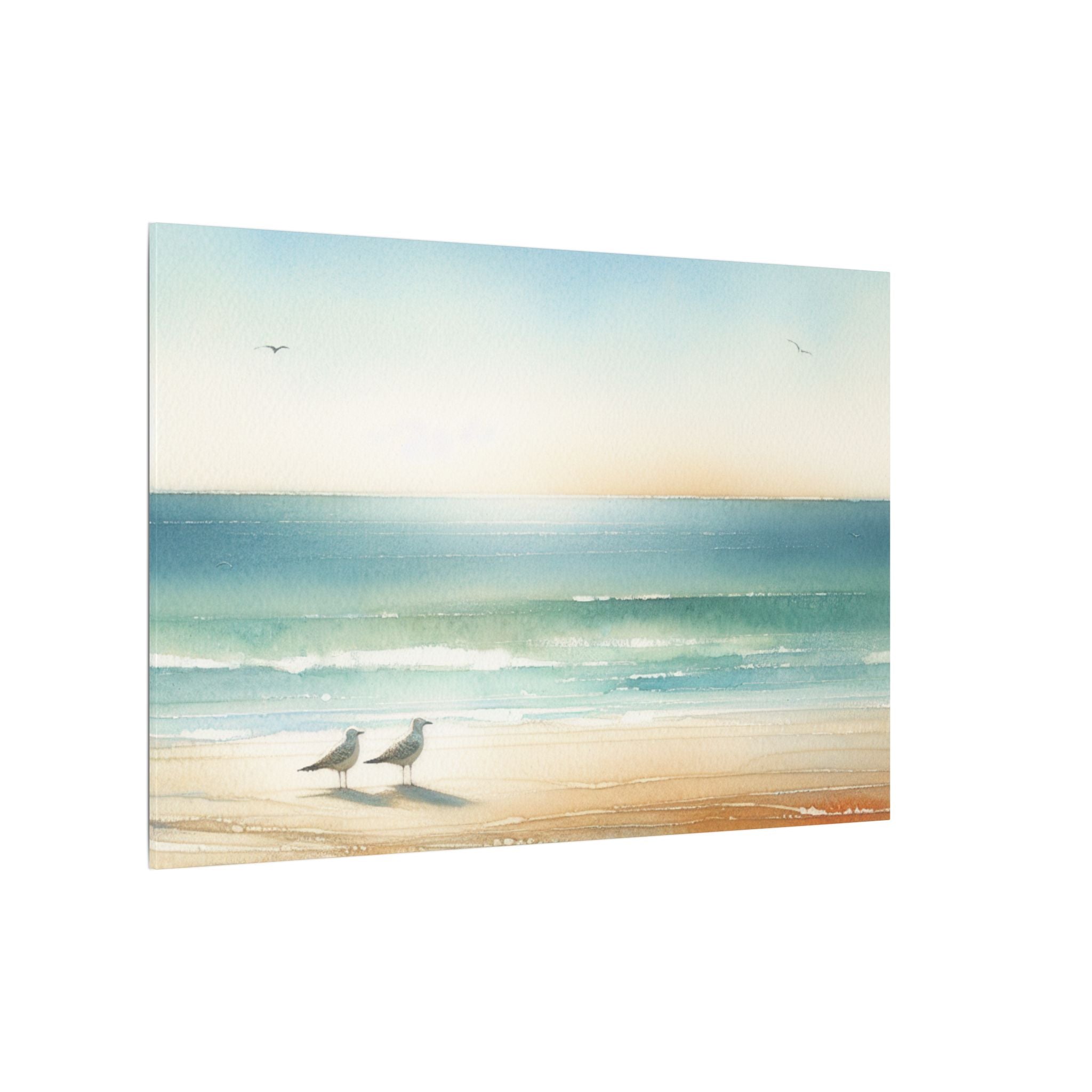 Two Seagulls by the Shore Canvas