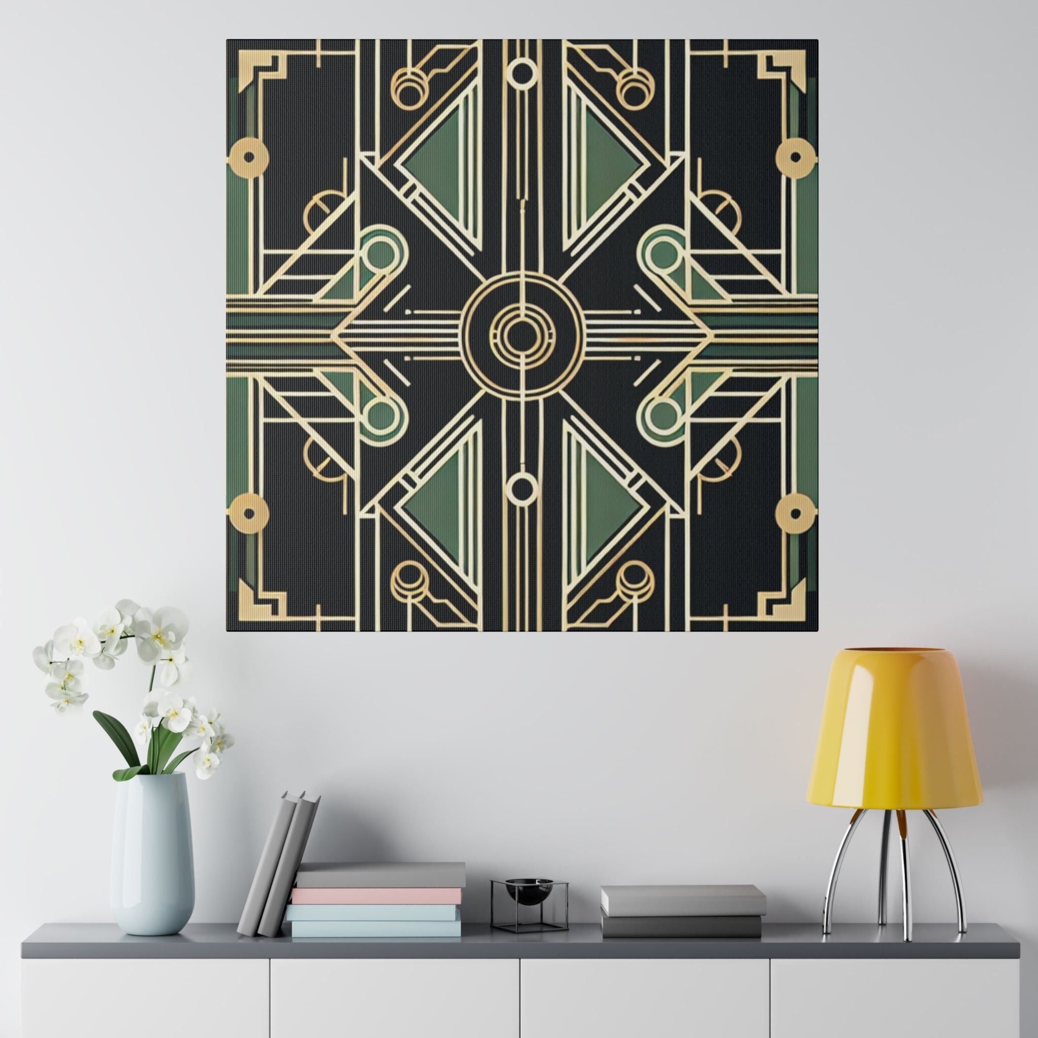 Deco Radiance Symphony Art Deco Wall Art Canvas