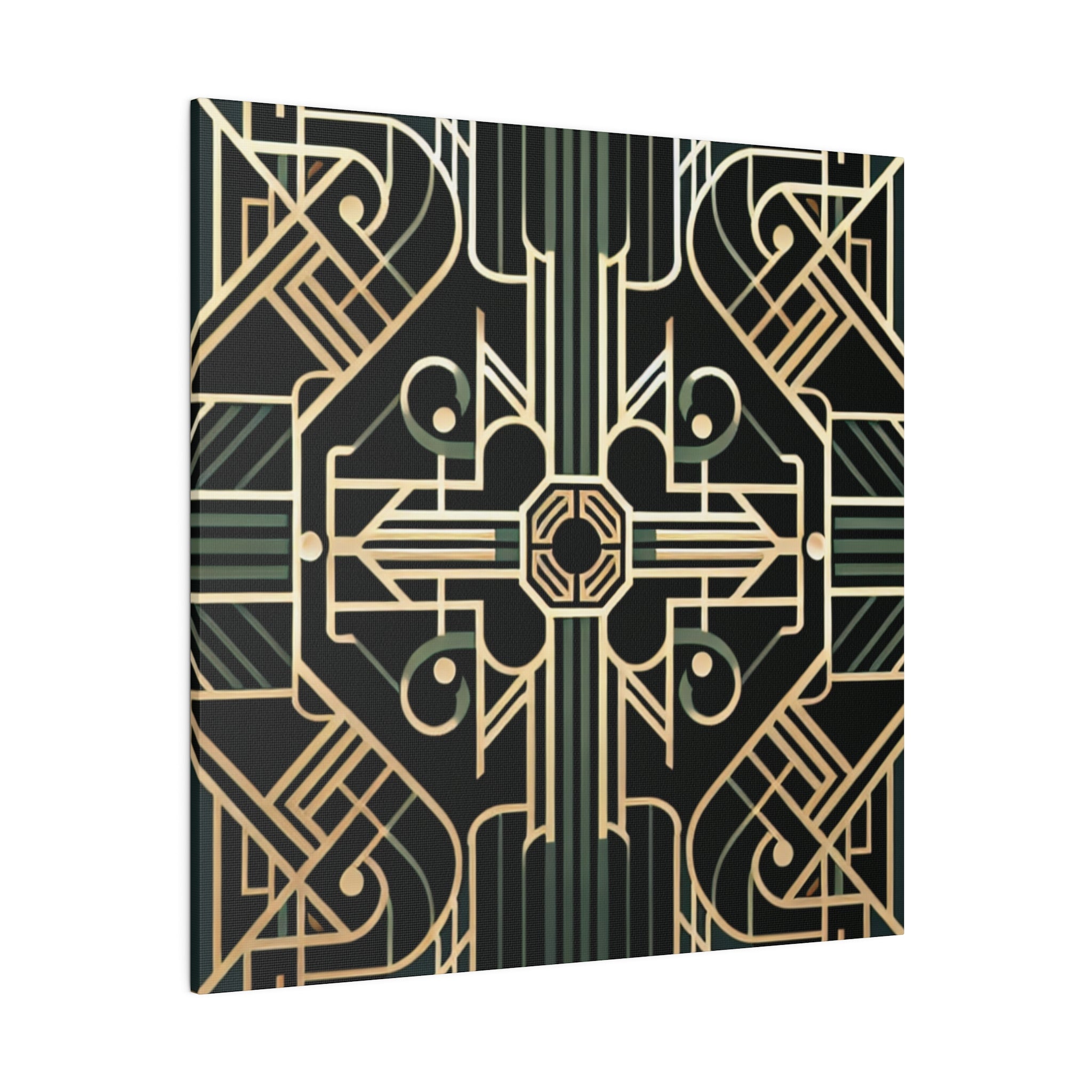 Deco Distinction Elegance Pattern Art Deco Wall Art Canvas