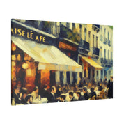 Old Time French Street Cafe Artwork Canvas