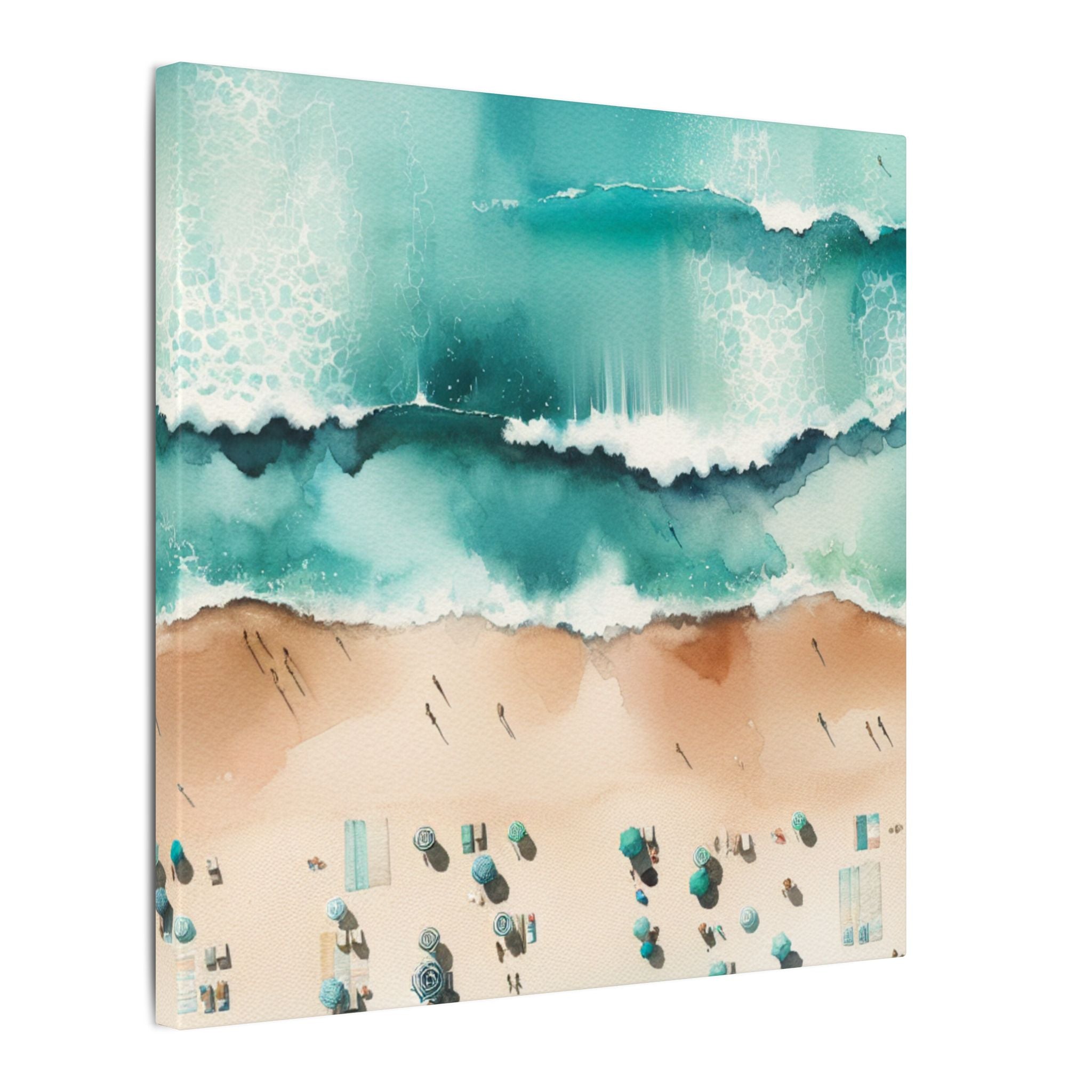 Aerial Beach Day Canvas