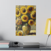 Timeless Blooms Flowers In Vase Sunflower Painting Canvas