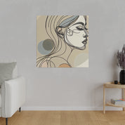 Bohemian Grace Line Art Boho Style Wall Decor Canvas