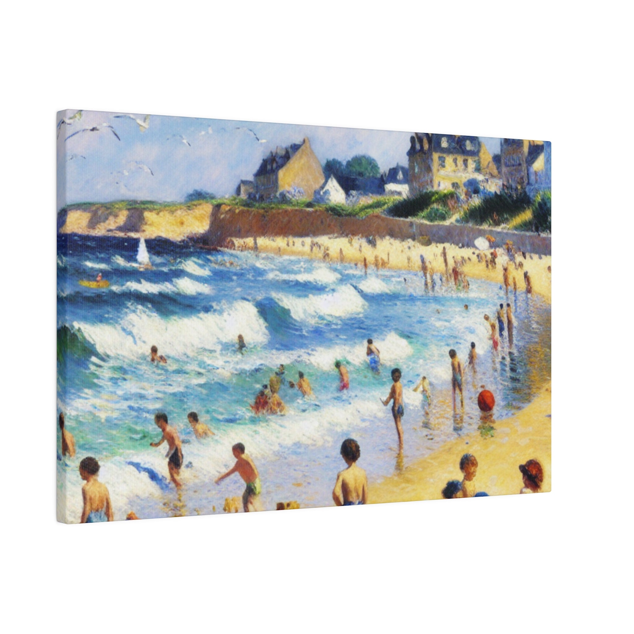 Seaside Serenity Coastal Decor Beach Painting Canvas