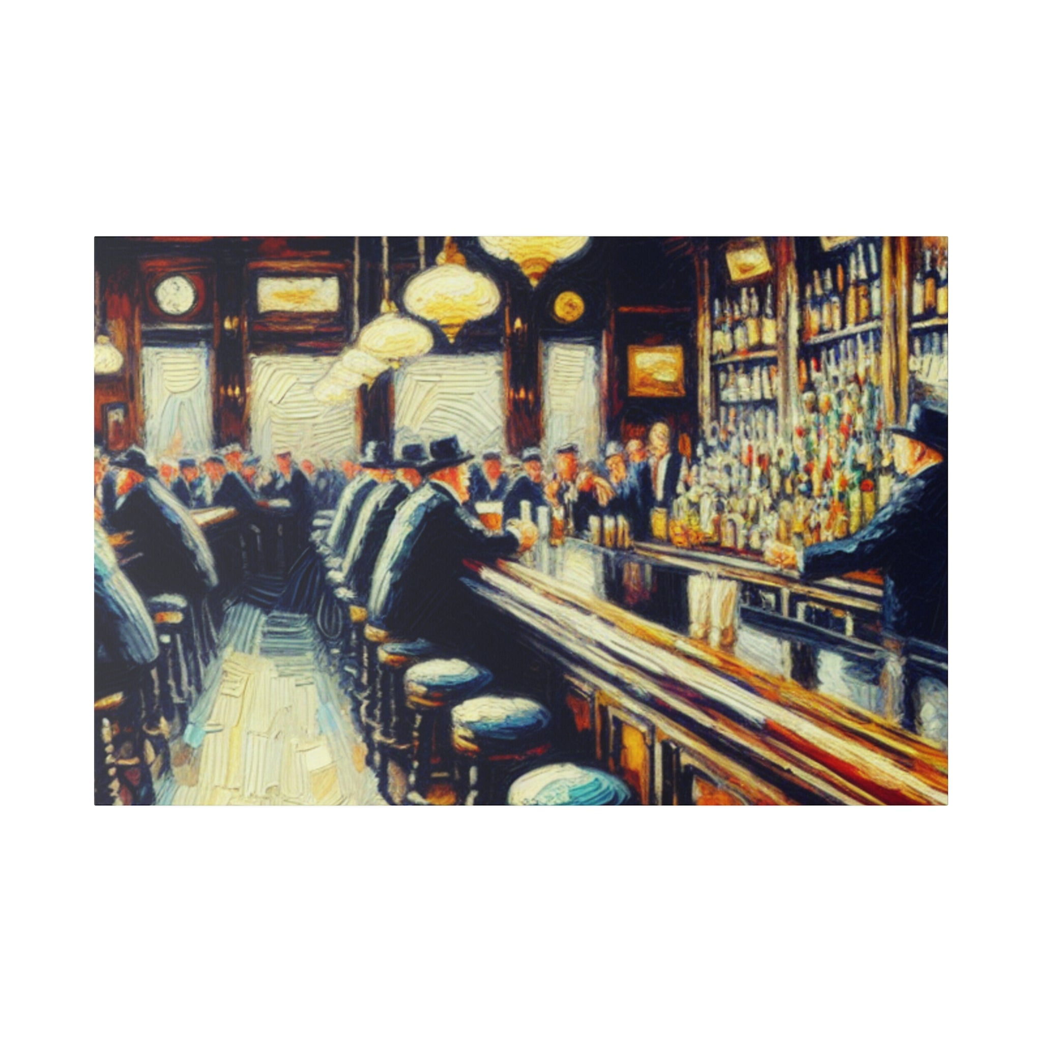 Freedom Draft Brew Retro Old Time Bar Art Canvas