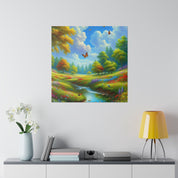 Sun-Kissed Summer Splendor Landscape Painting Canvas