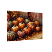 Pumpkins by the Red Barn Canvas