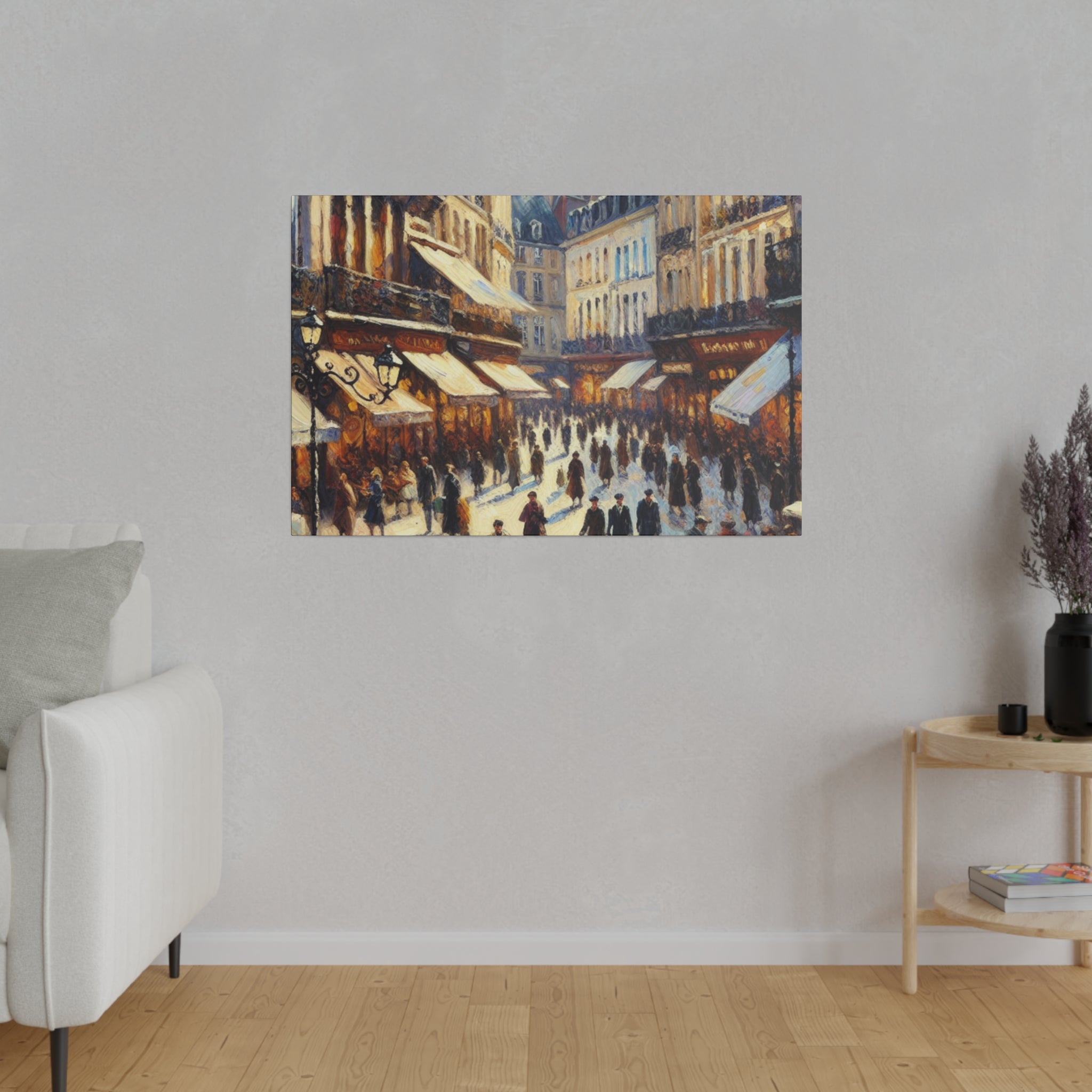 Parisian Street Vintage French Street Painting Canvas