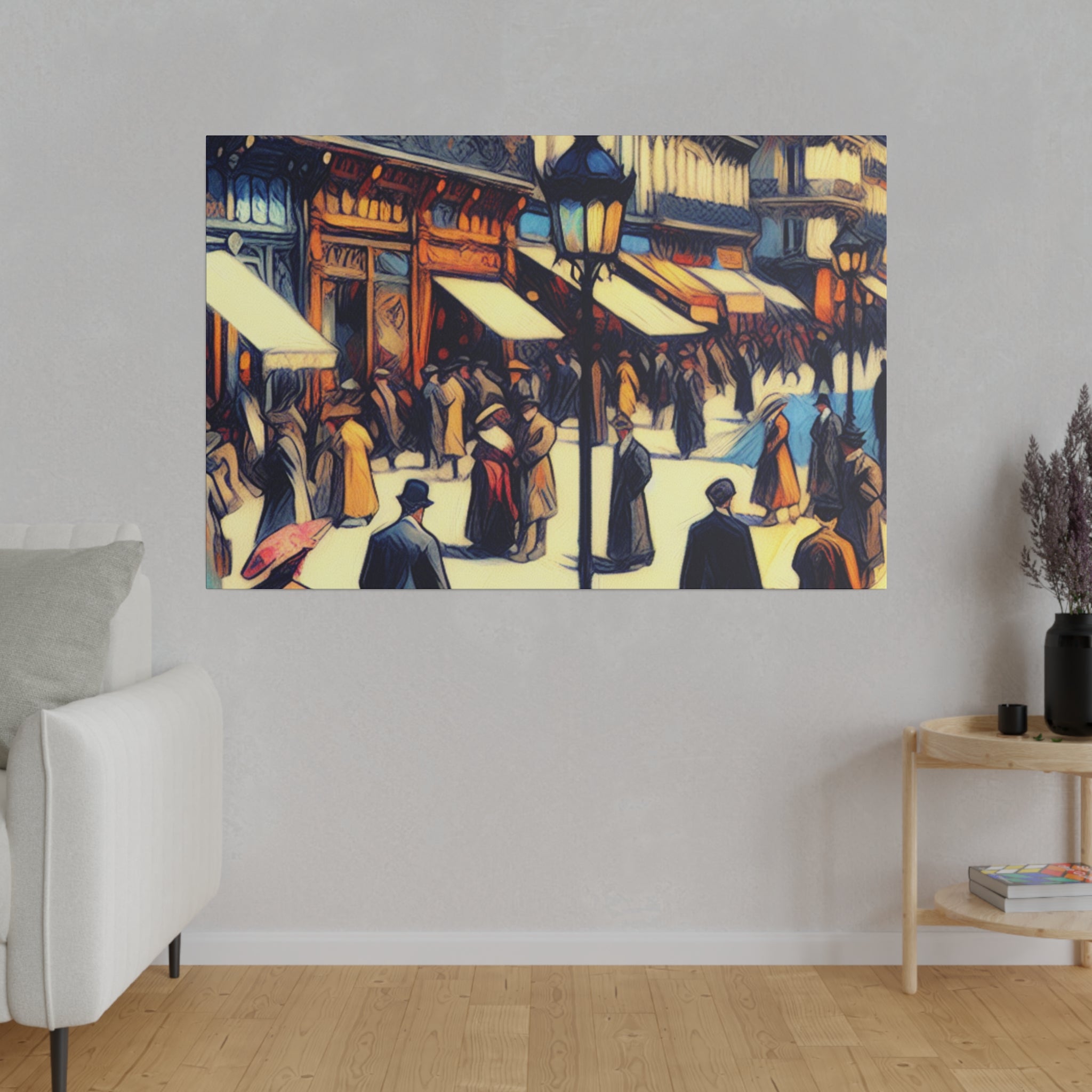 Montmartre Muse Maze French Street Painting Canvas