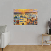 Sundrenched Shores Beach Painting Canvas