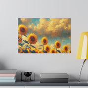 Sunflower Field Floral Wall Art Sunflower Painting Canvas