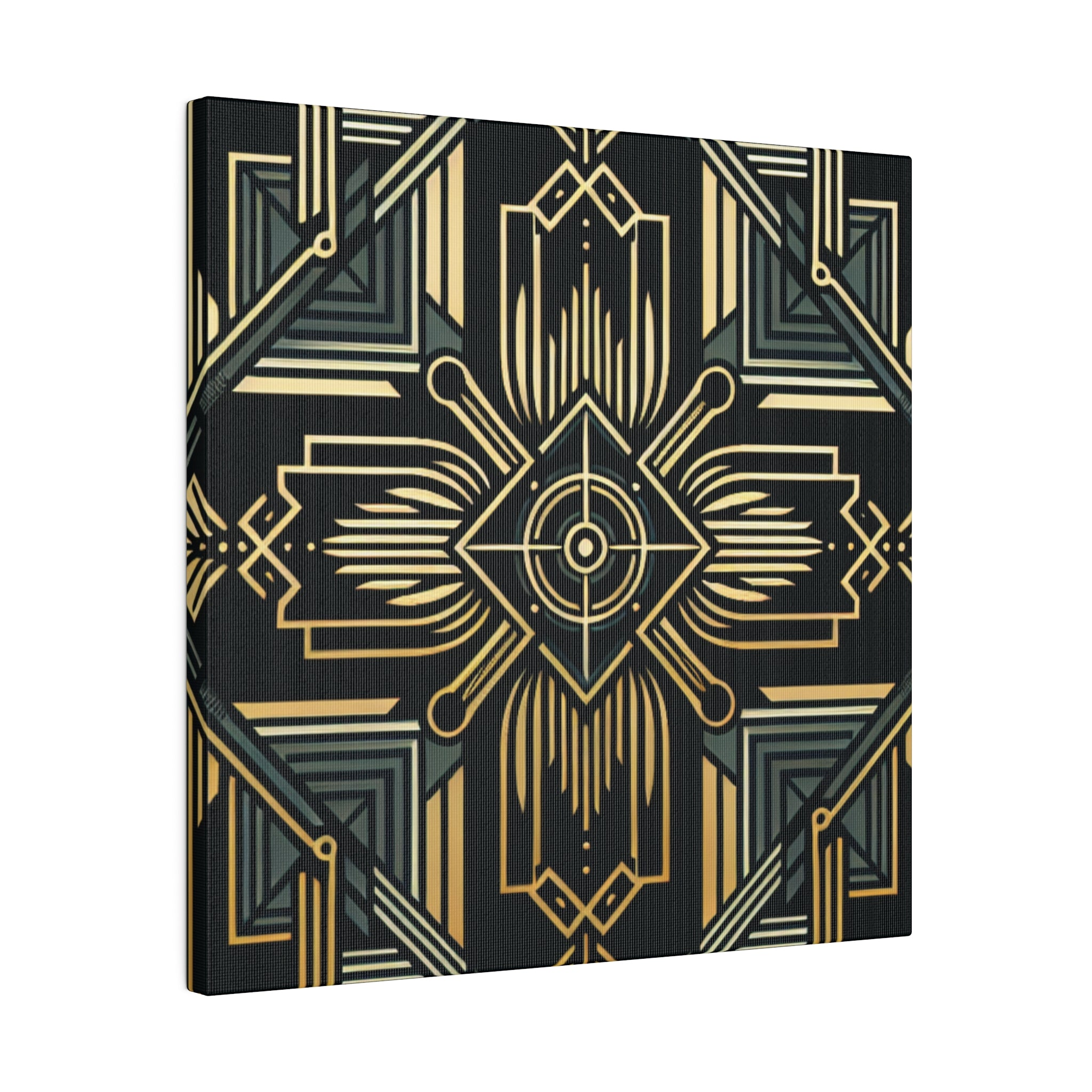 Art Deco Wall Art | Black Gold Luxury Decor | 1920s Decor Canvas