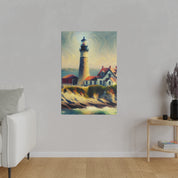 Impressionist Beacon Coastal Wall Art Lighthouse Painting Canvas