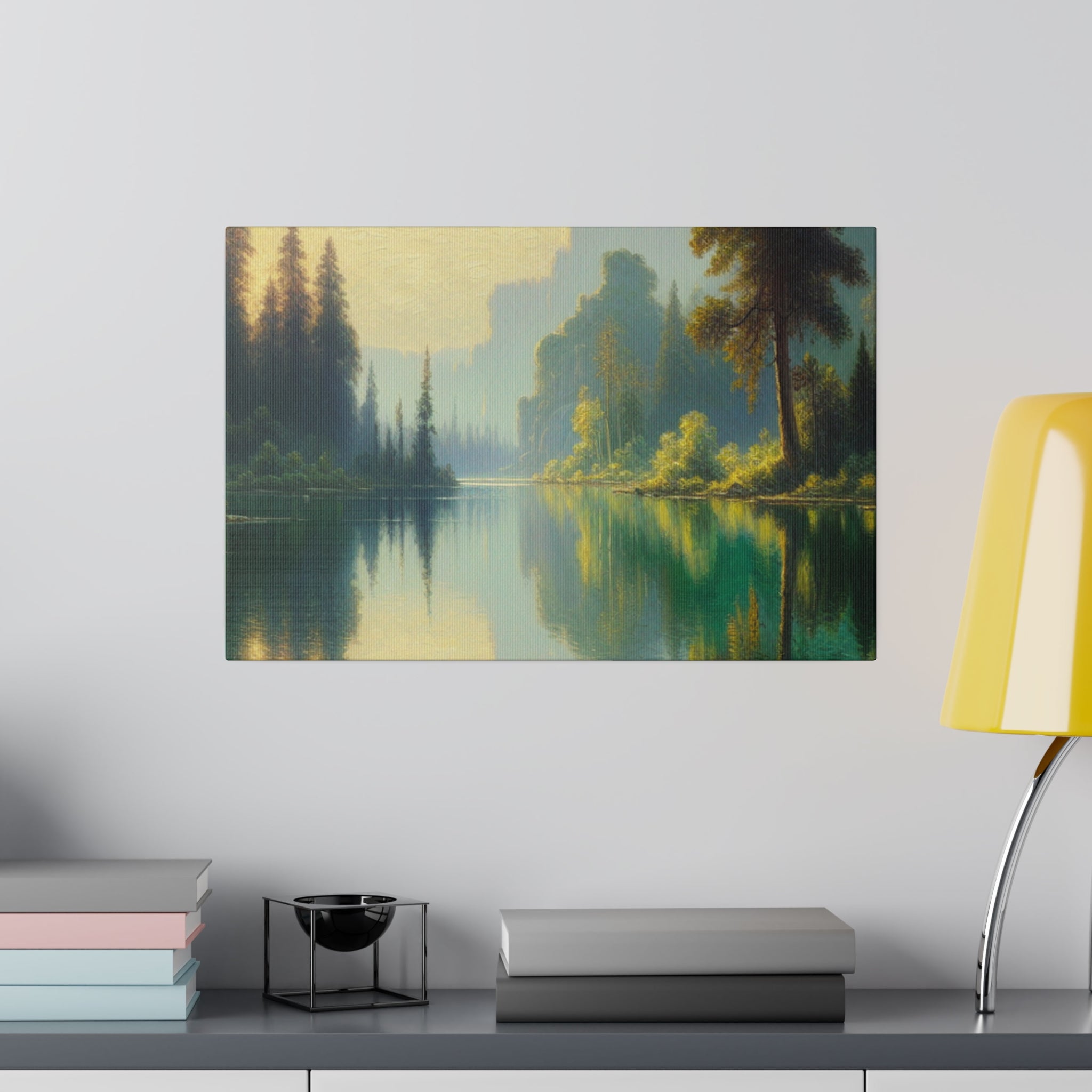 Serene Lake Melody Lake Painting Canvas