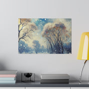 Snowscape Painting | Winter Sky Scene | Winter Wall Art Canvas