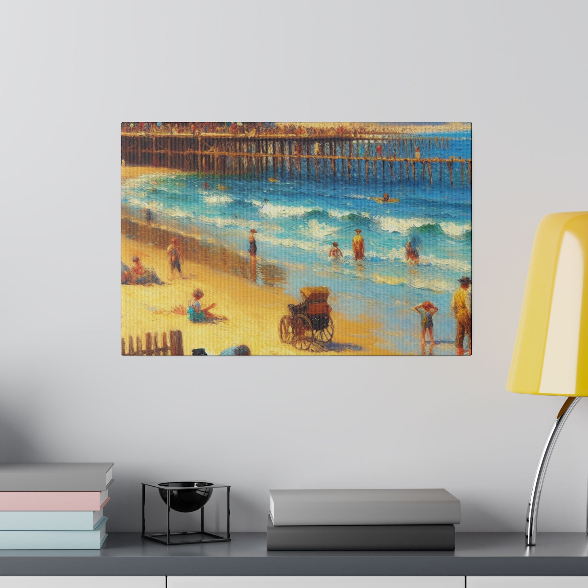 Summer Beach Mornings Coastal Beach Painting Canvas