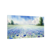 The Cornflower Field Watercolor On Canvas