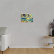 Expressionist Dreams of Coastal Twilight Beach Painting Canvas