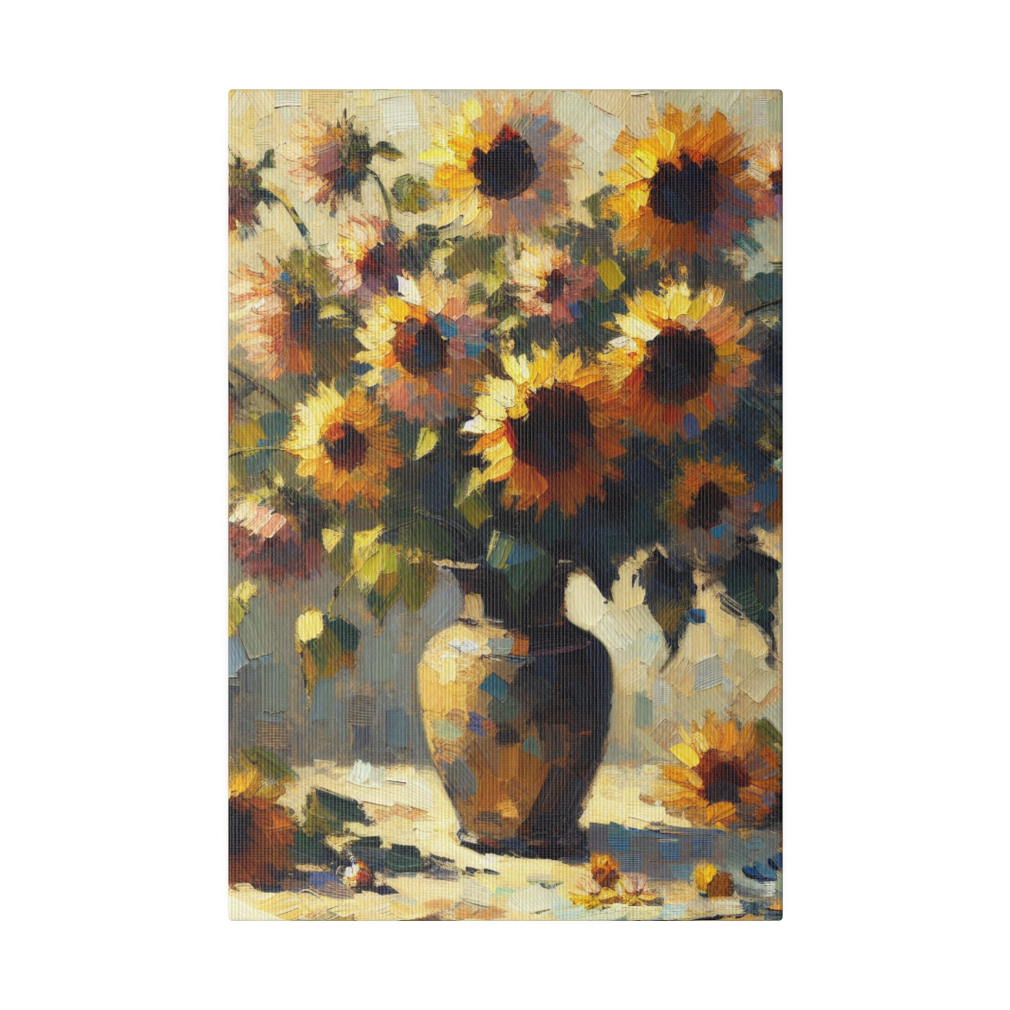 Blossom Nostalgia Flowers In Vase Sunflower Painting Canvas