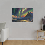 Auroral Frost Lullaby Northern Lights Painting Canvas