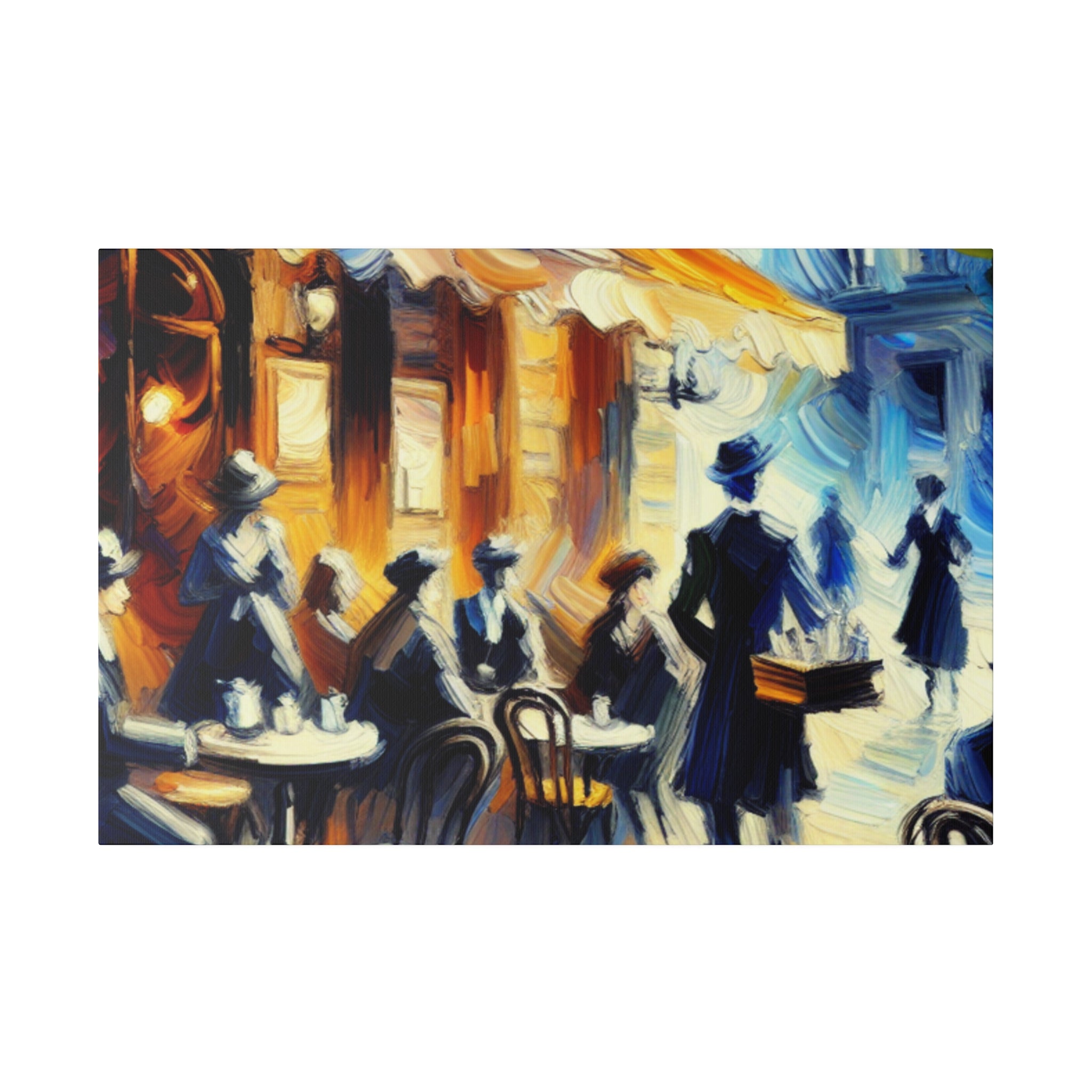 Espresso Serenity Blend Street Cafe Artwork Canvas