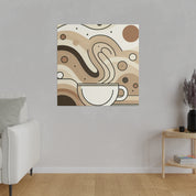 Espresso Elegance Minimalist Coffee Wall Art Canvas