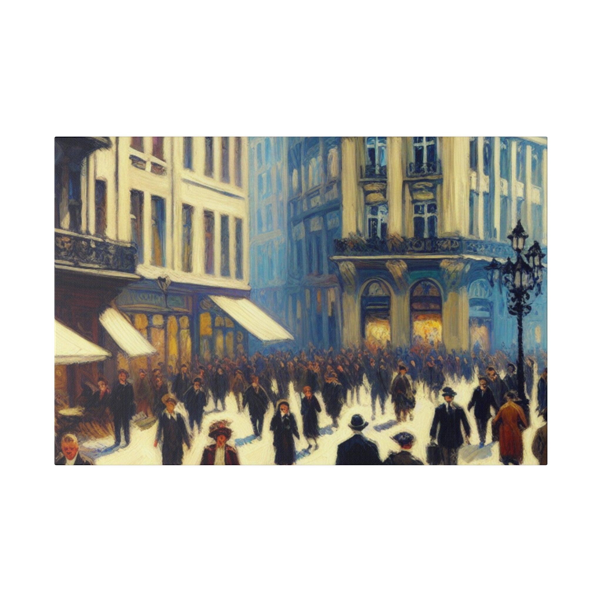 Parisian Palette Symphony Vintage  French Street Painting Canvas