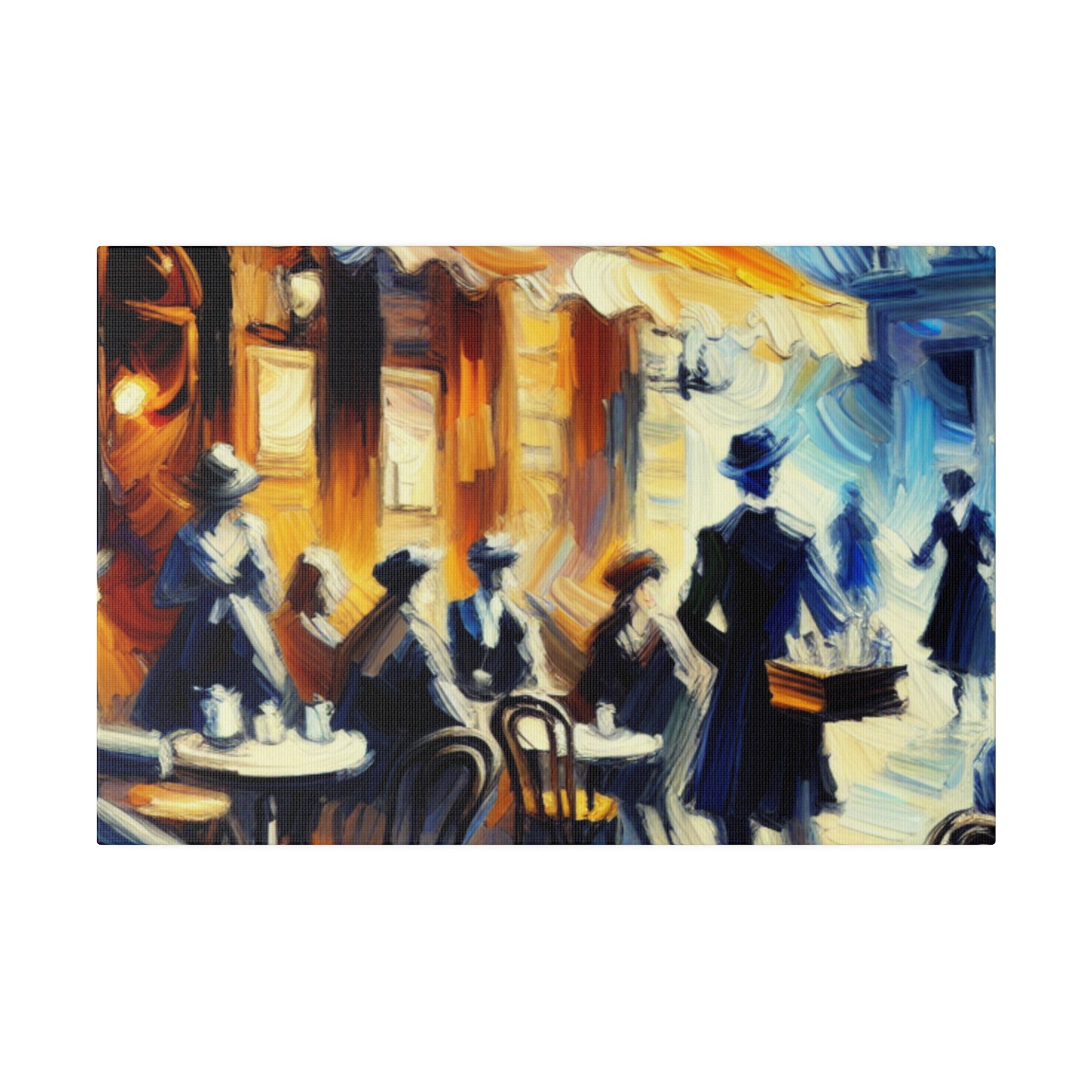 Espresso Serenity Blend Street Cafe Artwork Canvas