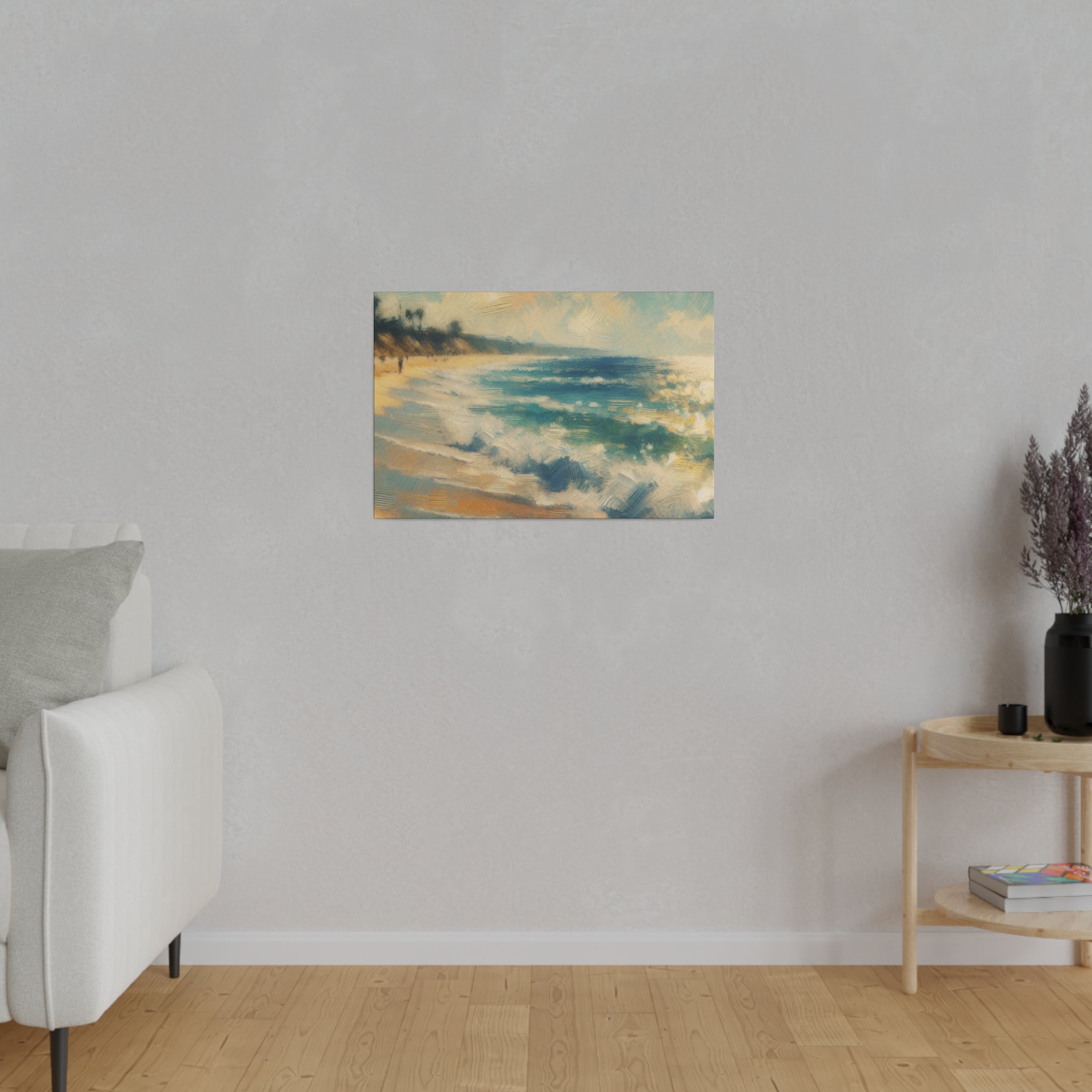 Tranquil Beachscape Beach Painting Canvas