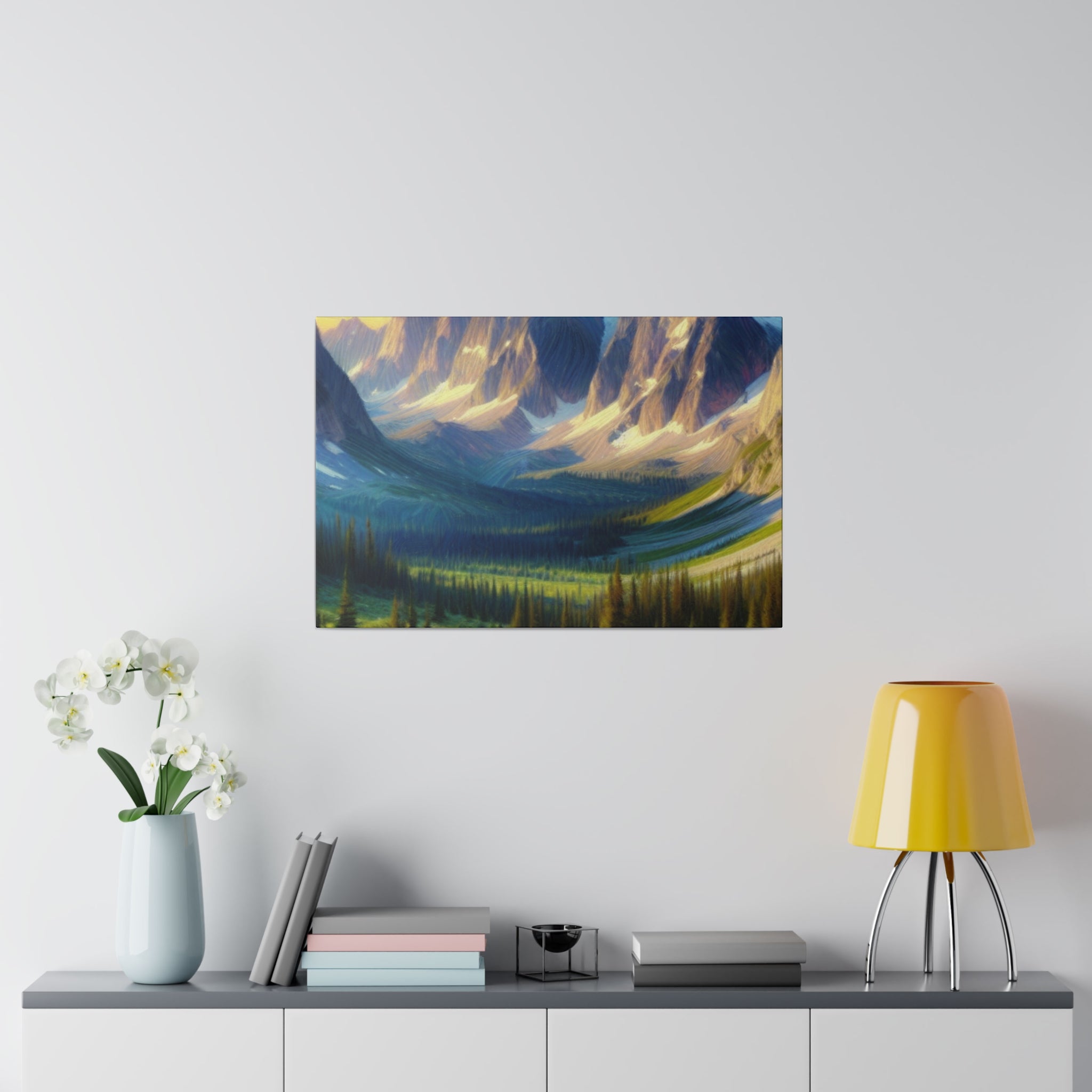 Mystic Mountain Symphony Mountain Landscape Painting Canvas