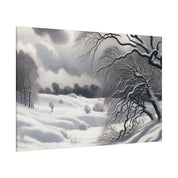 White Hues on Ageless Frost Winter Snow Painting Canvas