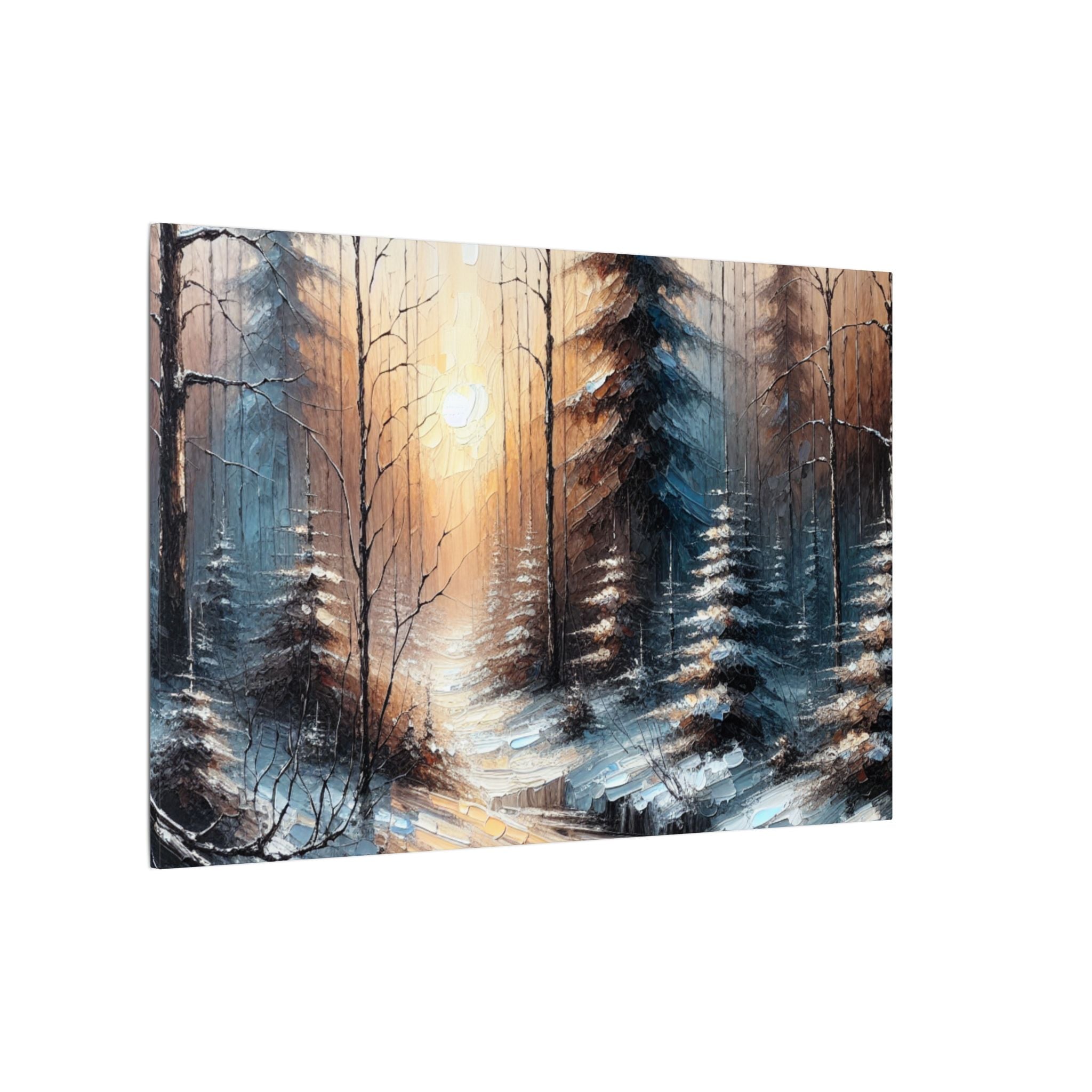 Winter Sunrise Forest Canvas