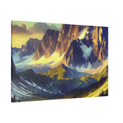 Mountain Whispers at Dusk Mountain Landscape Painting Canvas