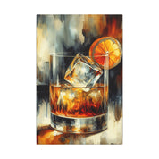 Old Fashioned Cocktail Abstract Canvas