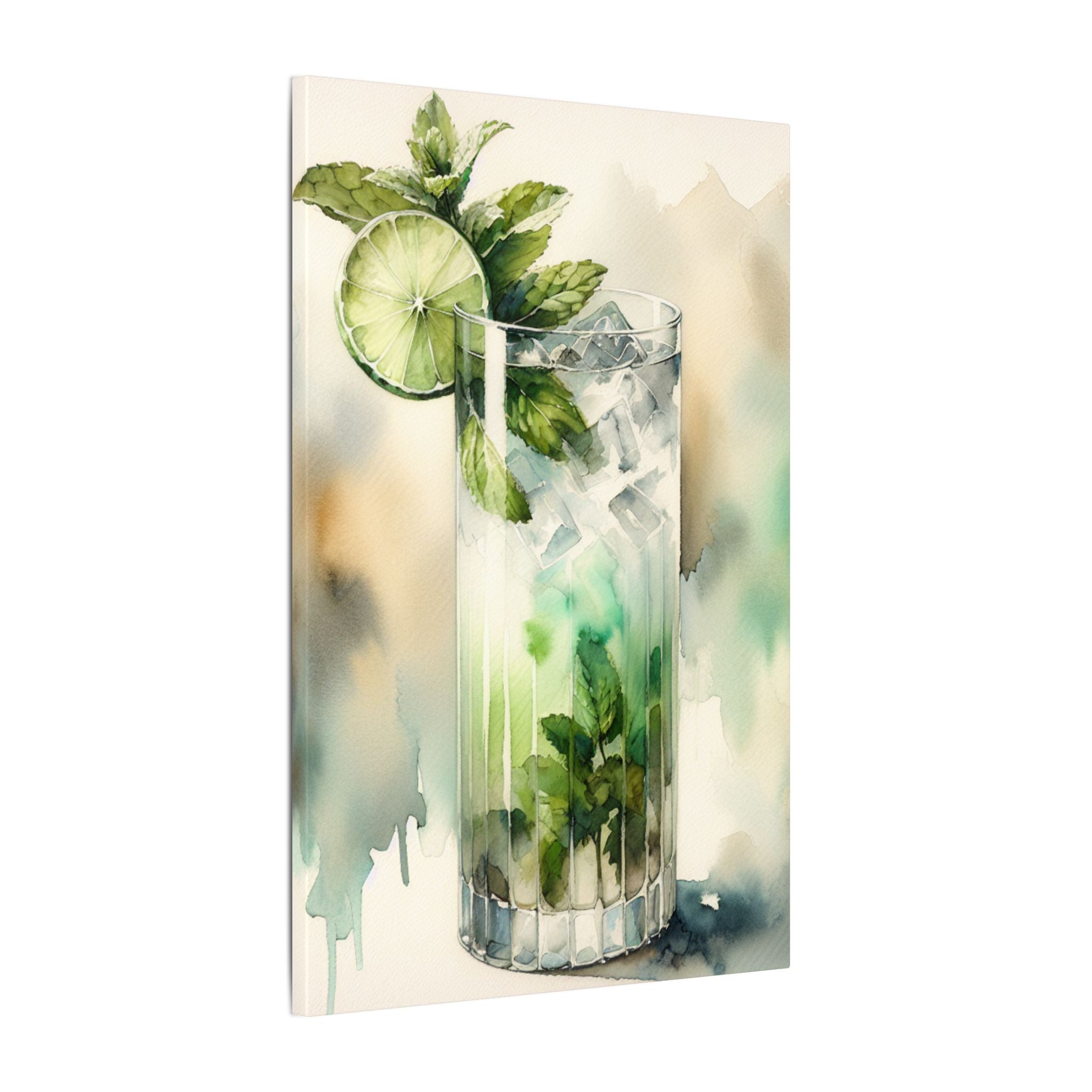 Mojito Cocktail Abstract Canvas