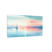 Blush Horizon Sailboat Canvas