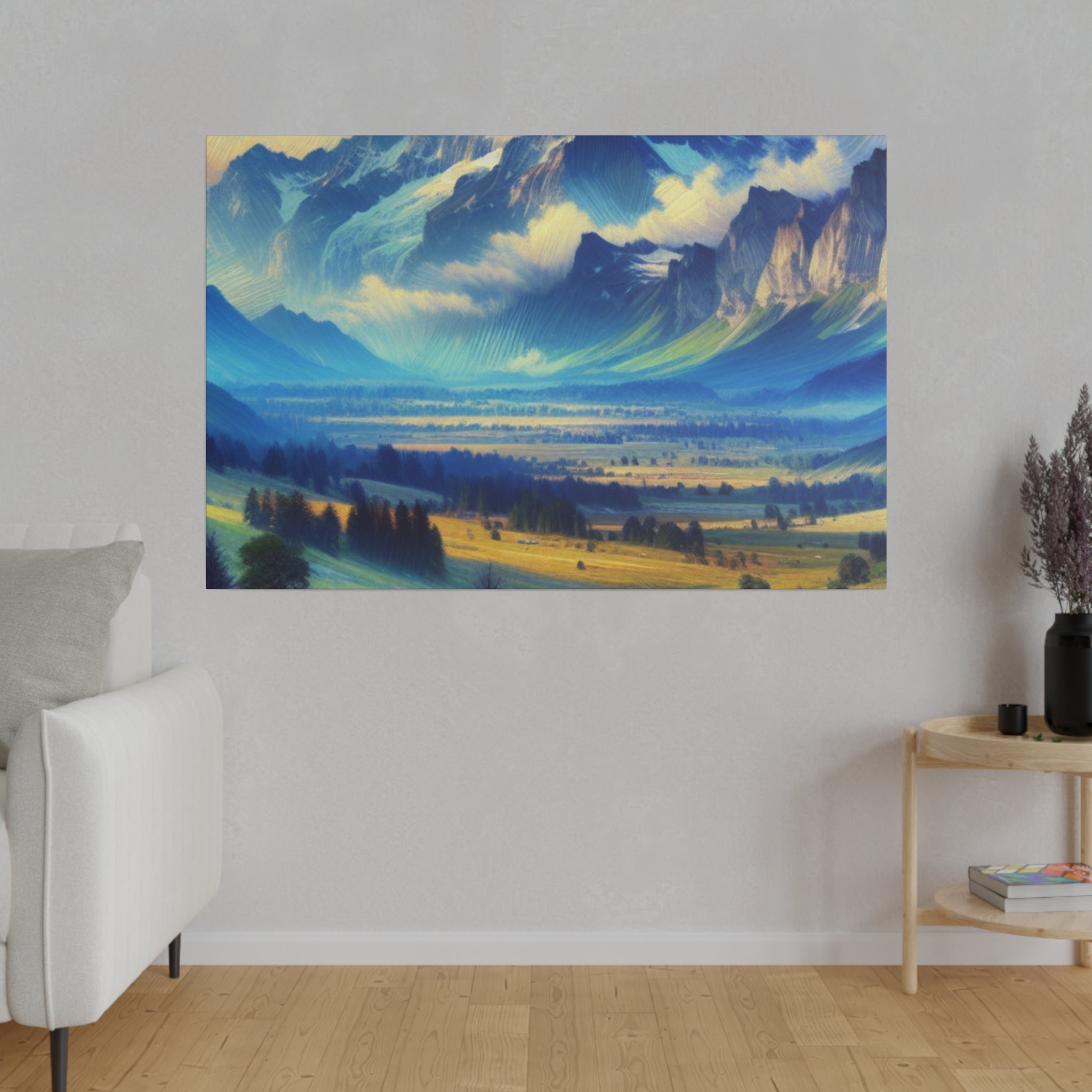 Summit Wonder Mountain Landscape Painting Canvas