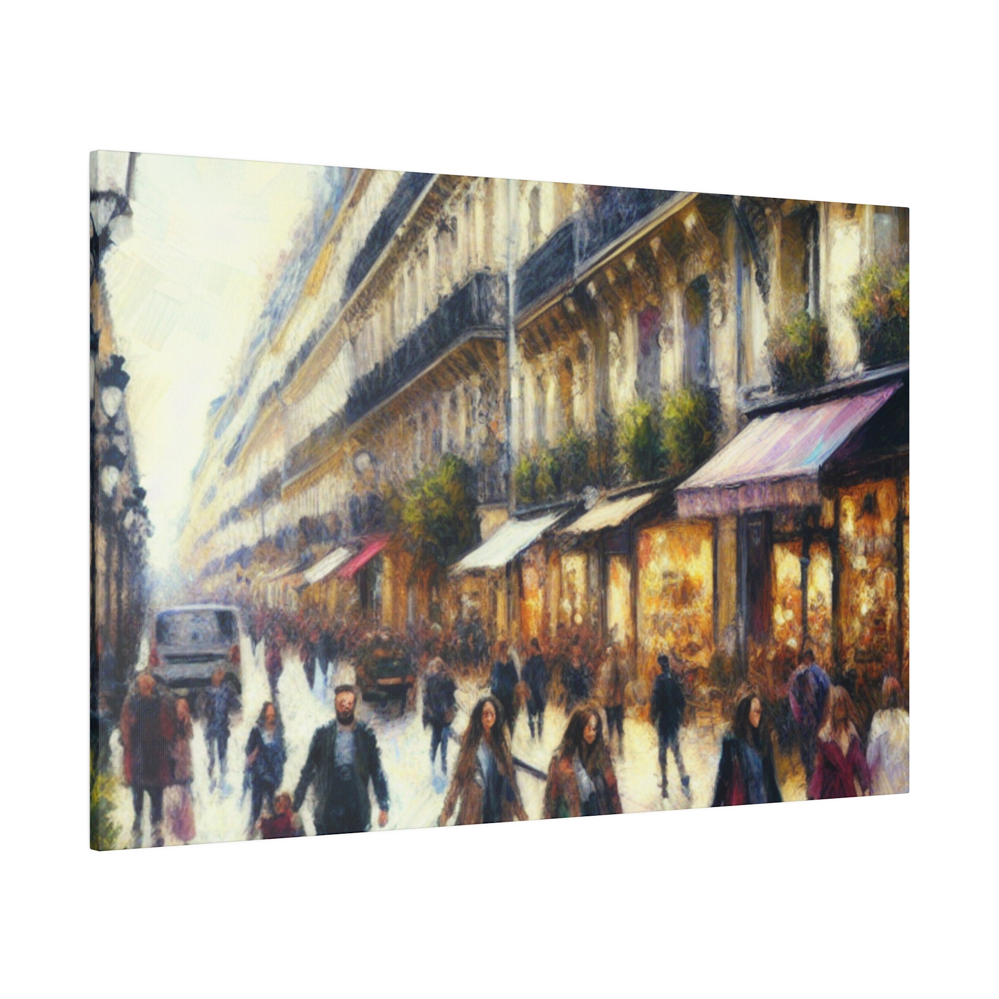 Parisian Brushstroke Symphony French Street Painting Canvas