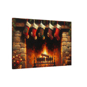 Holiday Fireplace Glow Canvas