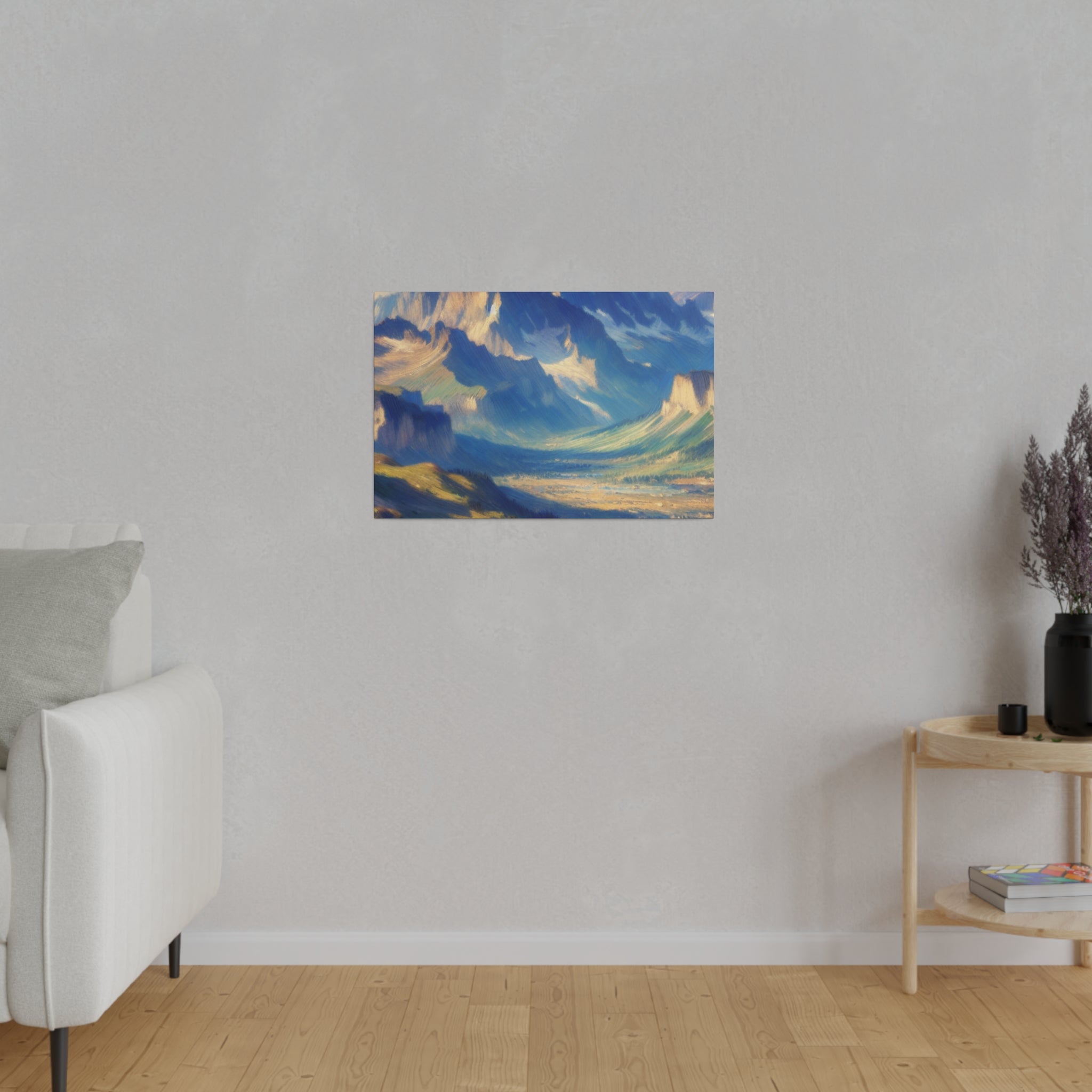 Light Meets Land Mountain Landscape Painting Canvas