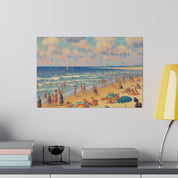 Sunday Beach Day Coastal Decor Beach Painting Canvas