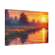 Dawn's Ember Awakening Sunrise Painting Canvas