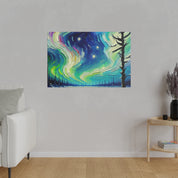 Aurora Frost Brilliance Northern Lights Painting Canvas