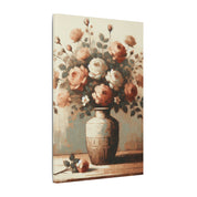 Vintage Roses Vase Canvas