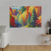 Autumn Cascade Symphony Fall Painting Canvas