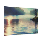 Serene Lake Whispers Lake Painting Canvas